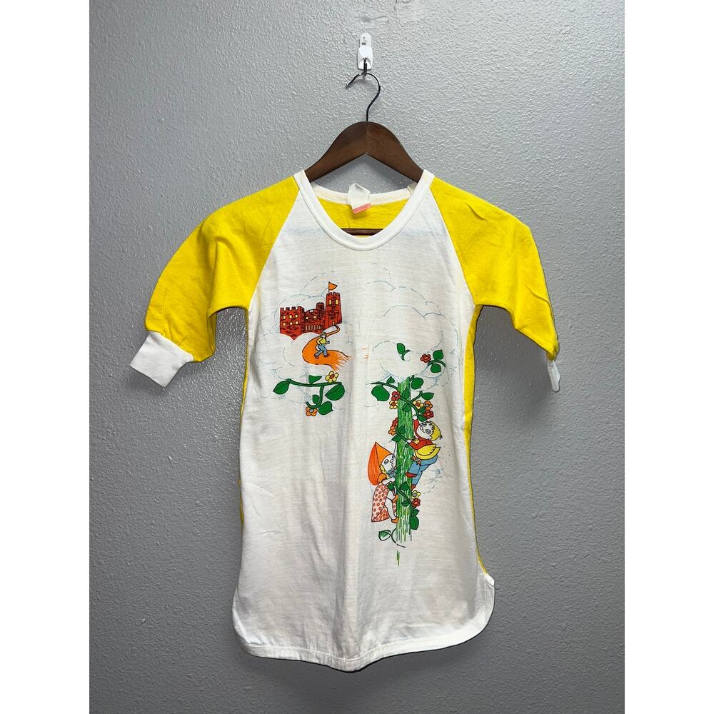 Vintage Jack And The Beanstalk Shirt Toddler Baby Youth 60s 70s Top Tee Size 3